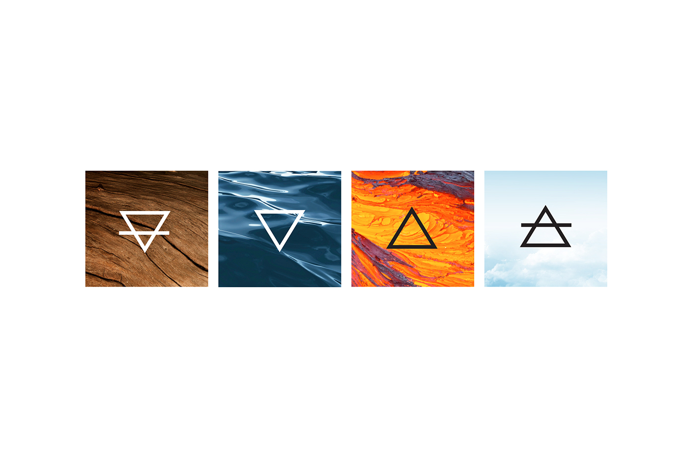 Earth, water, fire and air range cues