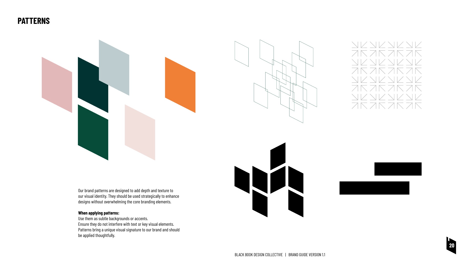 Black Book Design Collective pattern system