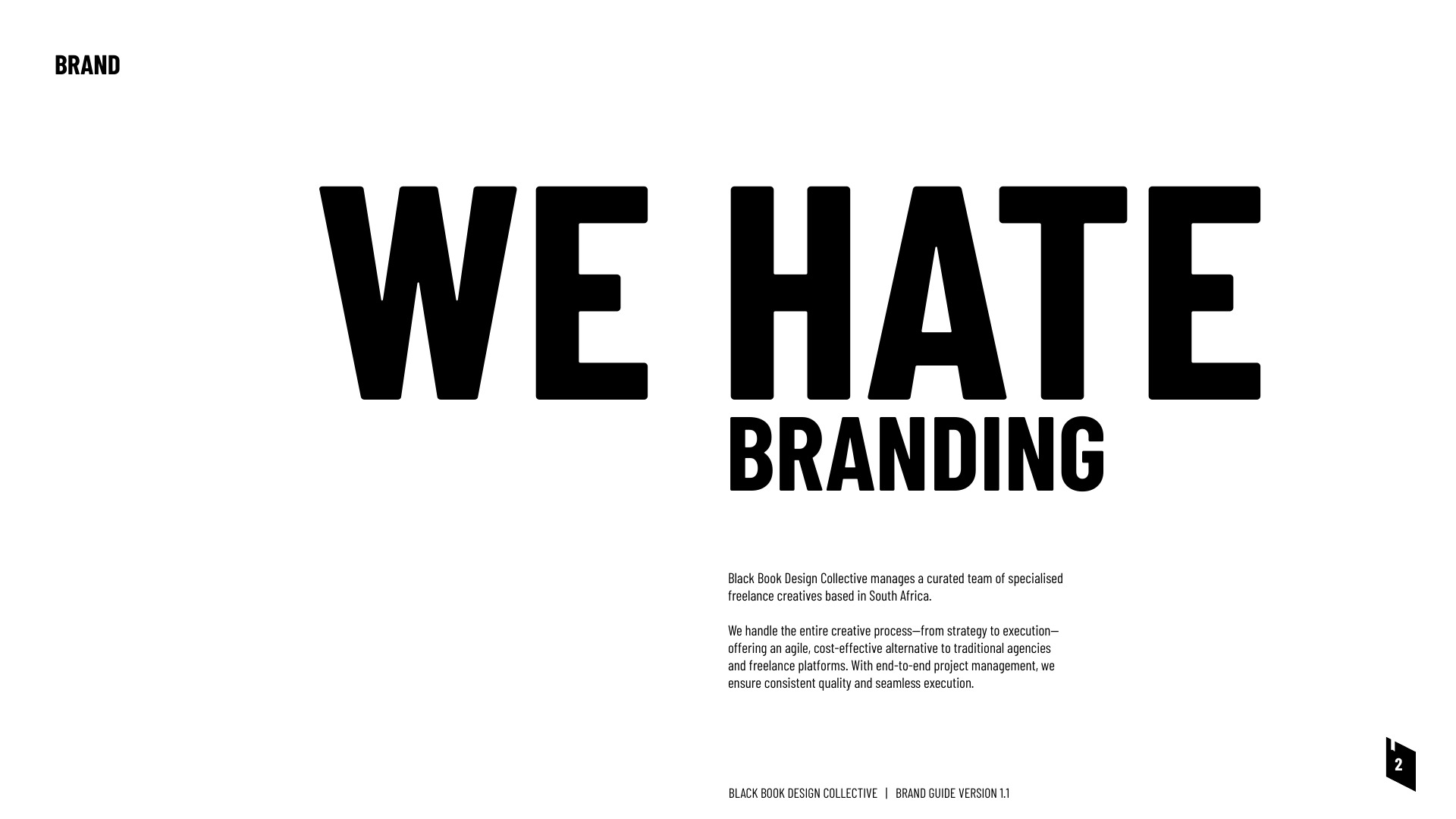 Black Book Design Collective positioning statement