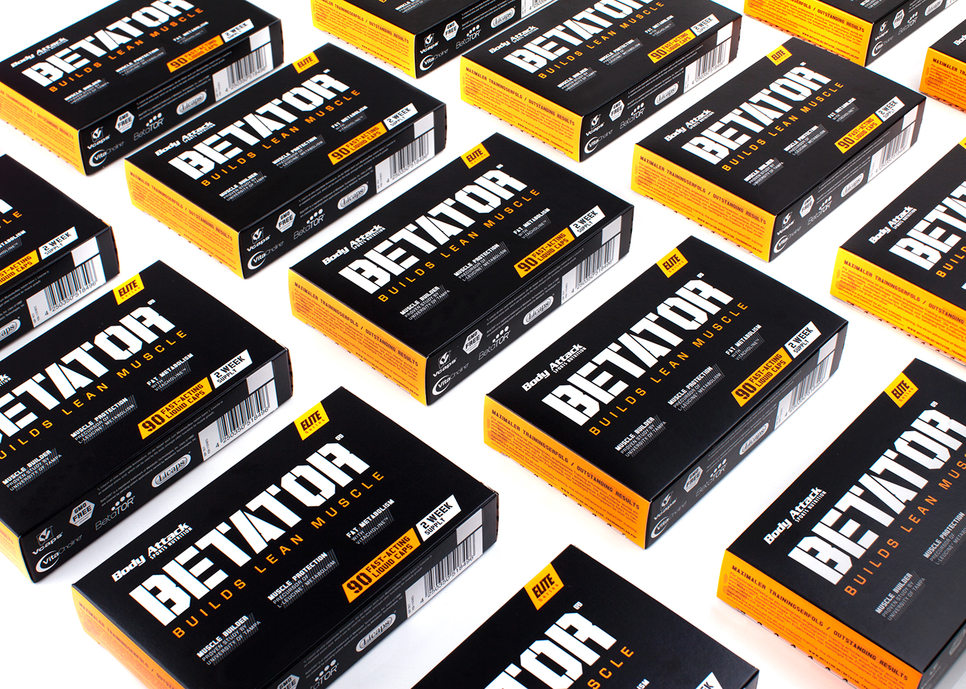 Body Attack Elite Series packaging system