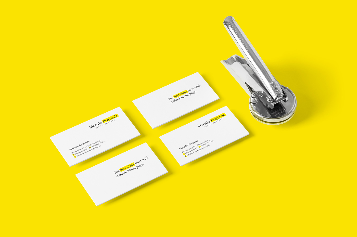 Mareike Bergunde business card set