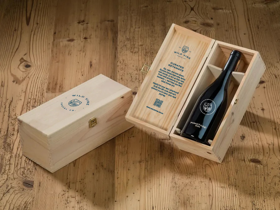 Wild Vine curated getaway direct mailer